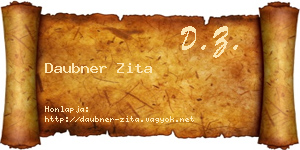 Daubner Zita névjegykártya